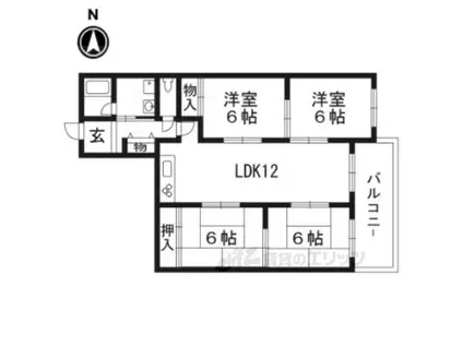 インペリアル京都(4LDK/3階)の間取り写真