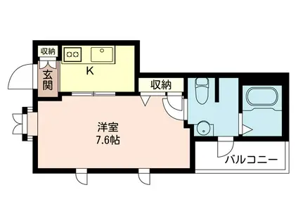 KICHIJOJI ROOM.N(1K/2階)の間取り写真