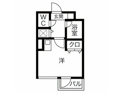 ホーユウコンフォルト盛岡(ワンルーム/4階)の間取り写真