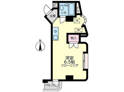 第12平安コーポラス(ワンルーム/3階)の間取り写真