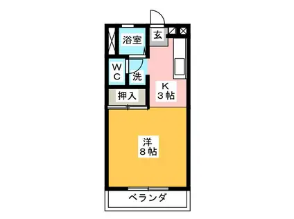サンヴェール道悦(ワンルーム/2階)の間取り写真