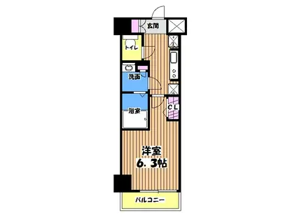 N-STAGE HACHIOJI II(1K/1階)の間取り写真