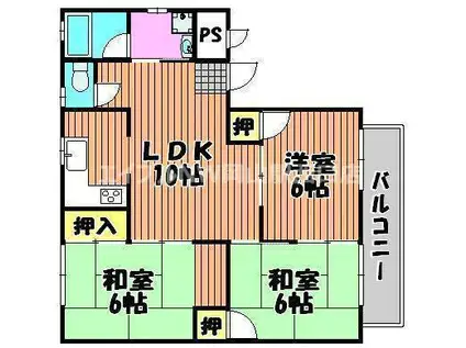 メゾン高崎(3LDK/3階)の間取り写真
