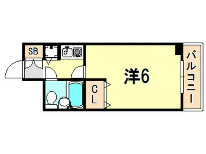 ステーションプラザ神戸西(1K/4階)の間取り写真