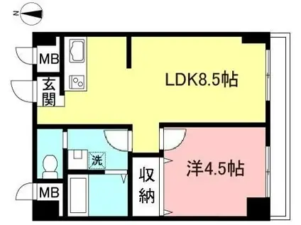 タウンライフ高幡不動(1LDK/3階)の間取り写真