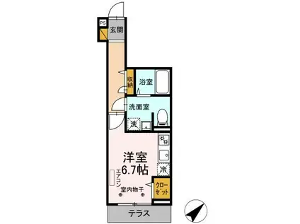 KAIJIN-SOII(1K/1階)の間取り写真