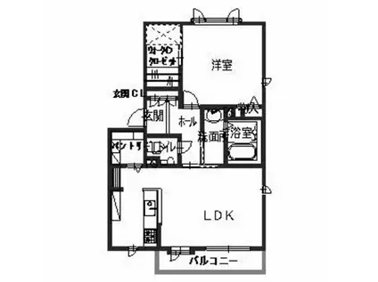 シャーメゾン須磨エストD棟(1LDK/2階)の間取り写真