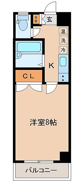 アモール(1K/1階)の間取り写真