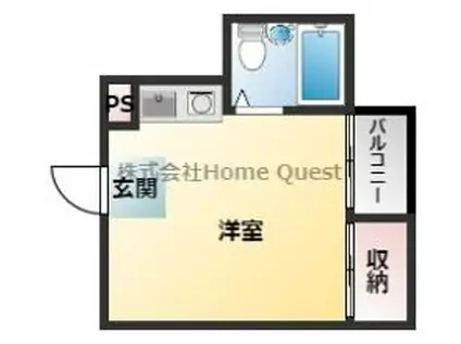 ラフォーレ永和(ワンルーム/1階)の間取り写真