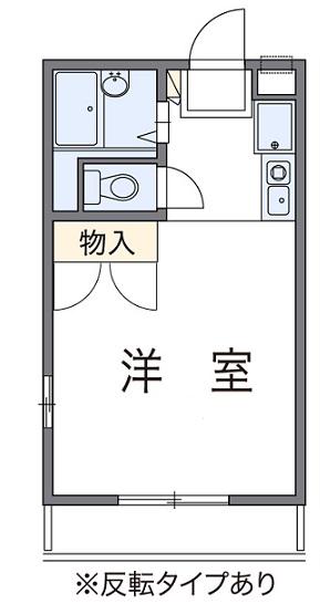 BREEZEII(ワンルーム/2階)の間取り写真