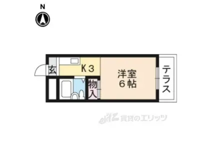 スプレンディッドピープル鳥塚(ワンルーム/2階)の間取り写真