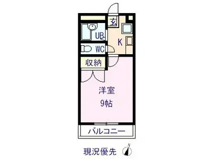 プルミエ(1K/3階)の間取り写真