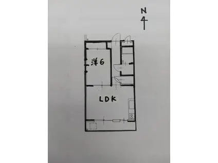 サンヒルズ(1LDK/2階)の間取り写真