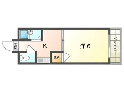 ユーミーハイツ大成(1K/4階)の間取り写真