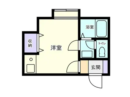 信開セルーラフェニックス(1K/1階)の間取り写真