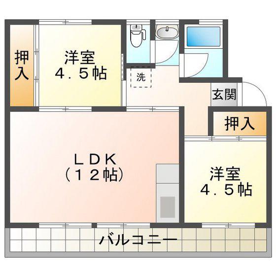 MAISON CIERO(2LDK/4階)の間取り写真