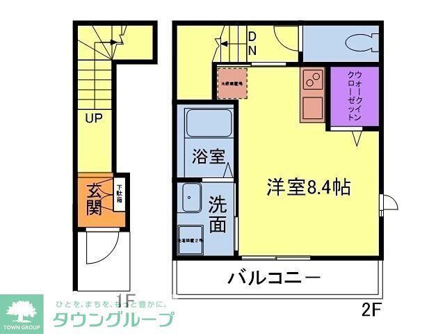 グランヒル湘南台(ワンルーム/2階)の間取り写真