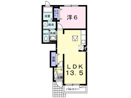 サン・イーストA(1LDK/1階)の間取り写真