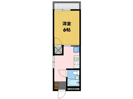 コーポエターナル(1K/2階)の間取り写真