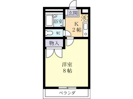 TMTつくば(1K/2階)の間取り写真