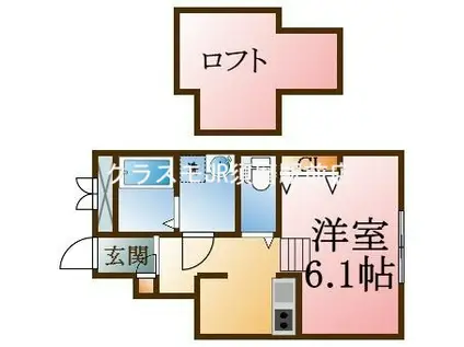 あんしん明神町(ワンルーム/1階)の間取り写真