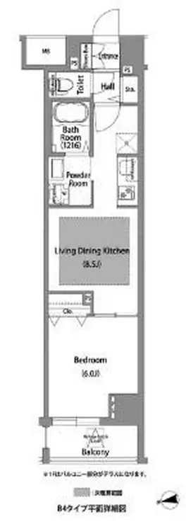BLESS西巣鴨 4階階 間取り
