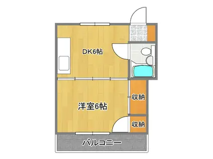 シティコーポ宝仙(1DK/7階)の間取り写真