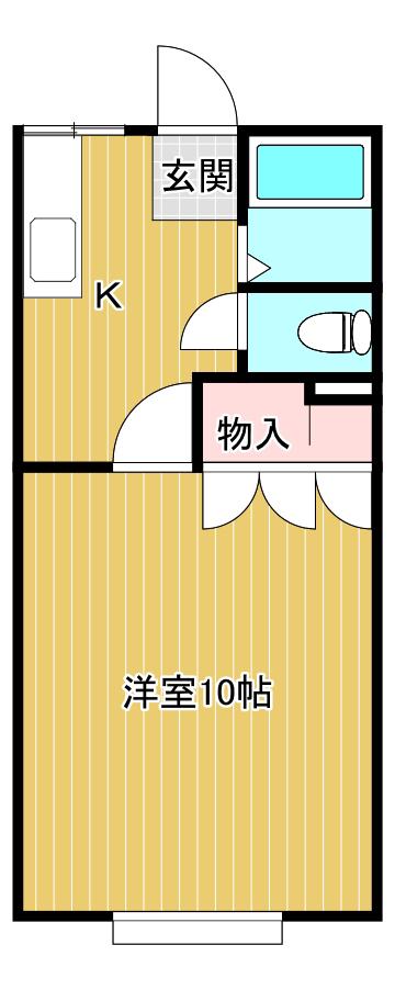 アビリティ(1K/1階)の間取り写真