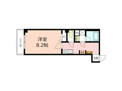 ヴィラ マルグリット(1K/2階)の間取り写真