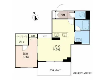 GRAN京町(1LDK/2階)の間取り写真