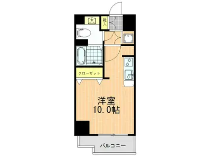 グローブ立花(1K/6階)の間取り写真