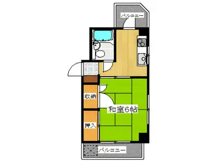 めぞんエル(1K/3階)の間取り写真