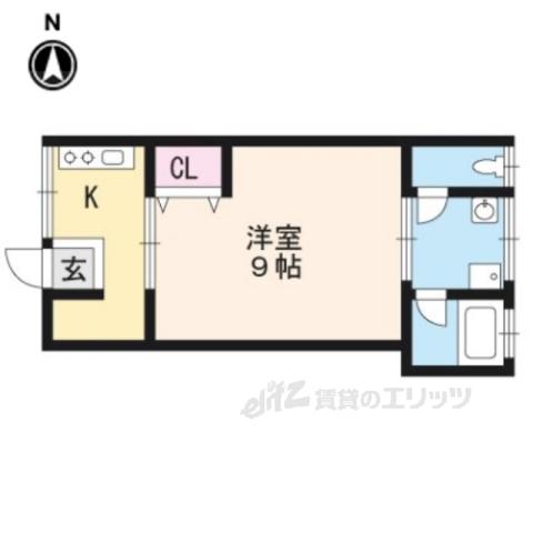 ブルージュ21(1K/1階)の間取り写真