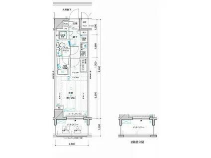 メインステージ押上IV(1K/3階)の間取り写真
