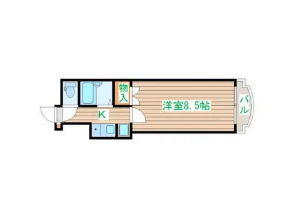 ニューメゾン土樋(1K/4階)の間取り写真