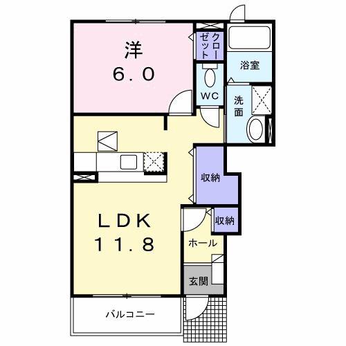 ＪＲ東海道本線 垂井駅 徒歩12分 2階建 築20年(1LDK/1階)の間取り写真