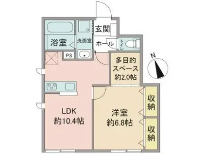 フローレンティアII(1LDK/1階)の間取り写真