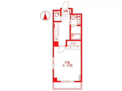 フィールドヴィレッジ元住吉(1K/3階)の間取り写真