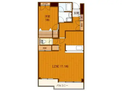 プロスペリアつくば(1LDK/1階)の間取り写真