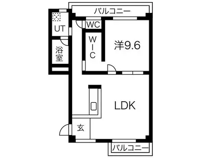 カーサENSHO(1LDK/3階)の間取り写真