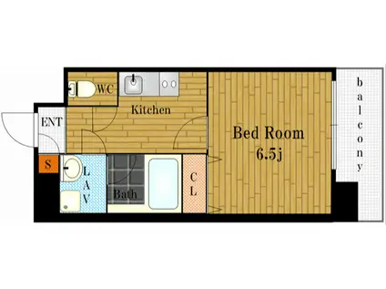 グランシス高井田(1K/11階)の間取り写真