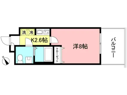 BONO相模大野スカイフラッツ(1K/10階)の間取り写真