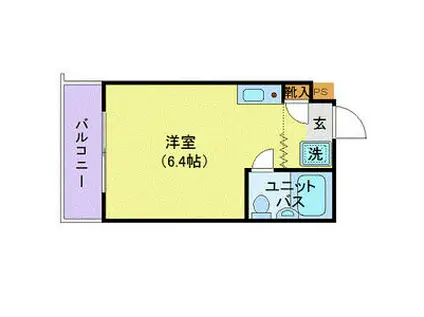 シルフィード用賀(ワンルーム/2階)の間取り写真