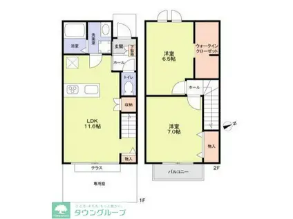 FEDER AKEBONO(2LDK/1階)の間取り写真