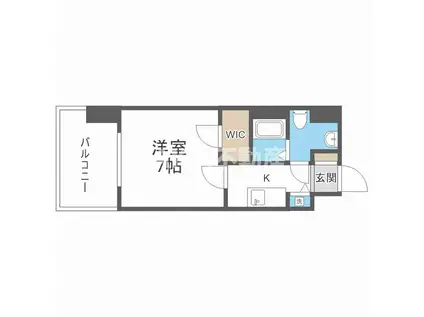 TS SQUARE大阪城(1K/4階)の間取り写真