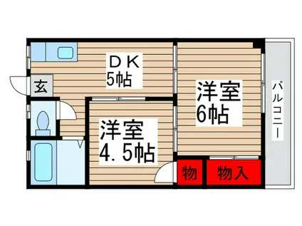 第7長栄マンション(2DK/3階)の間取り写真