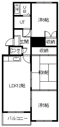 ファミール東光(3LDK/3階)の間取り写真