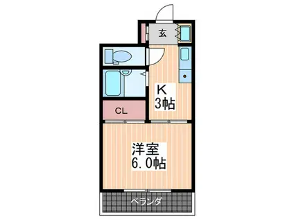 森本第5ビル(1K/5階)の間取り写真