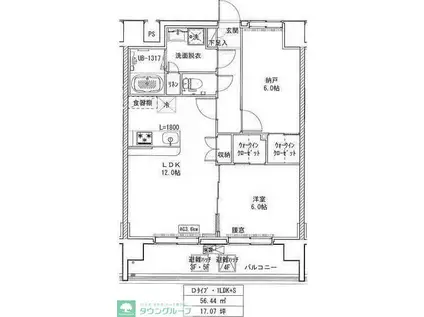 グランデ座間駅前(1SLDK/3階)の間取り写真