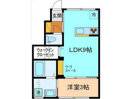 セシボン52(1LDK/2階)の間取り写真